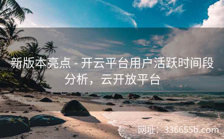新版本亮点 - 开云平台用户活跃时间段分析，云开放平台
